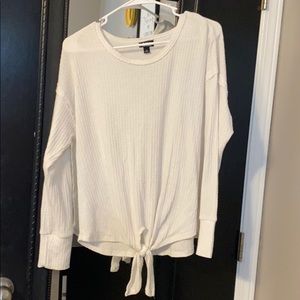 A.N.A brand long sleeve tie front shirt